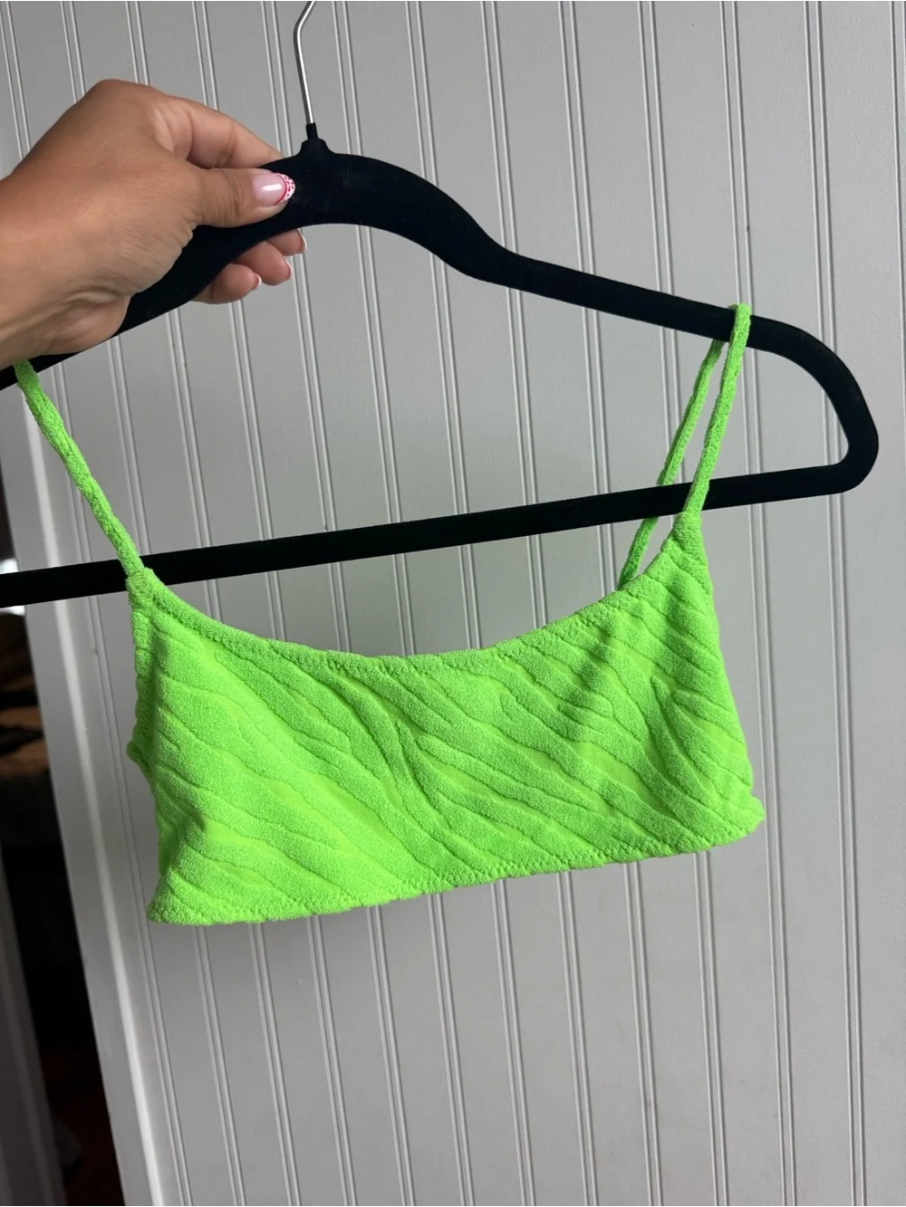 triangl swimwear Neon Lime Ribbed Bikini Set